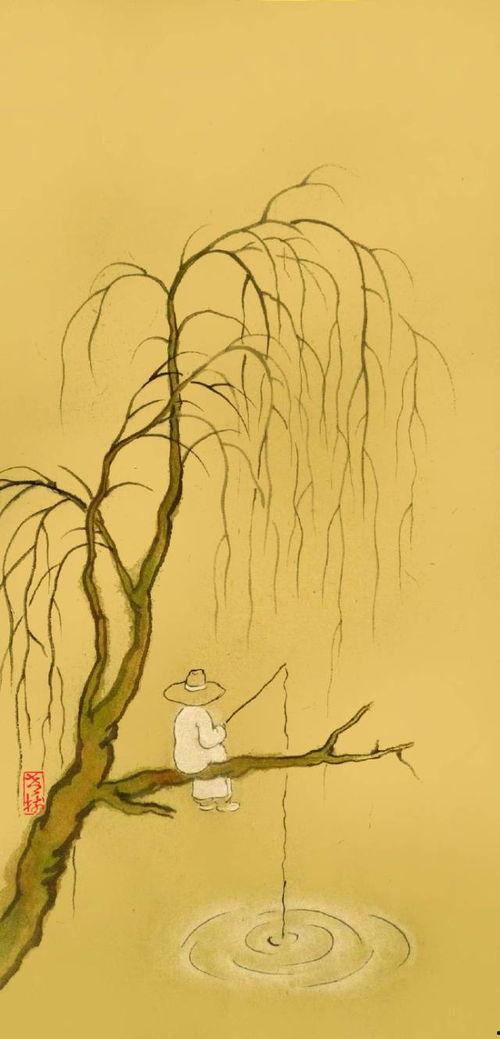 老树画画吃瓜,趣味横生的夏日时光