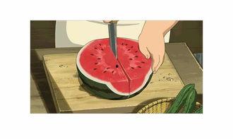 抱着瓜碗吃西瓜